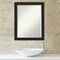 Beveled Bathroom Wall Mirror, Furniture Espresso Narrow Frame